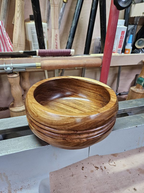 Rare Kiaat Muninga wooden bowl - Image 5