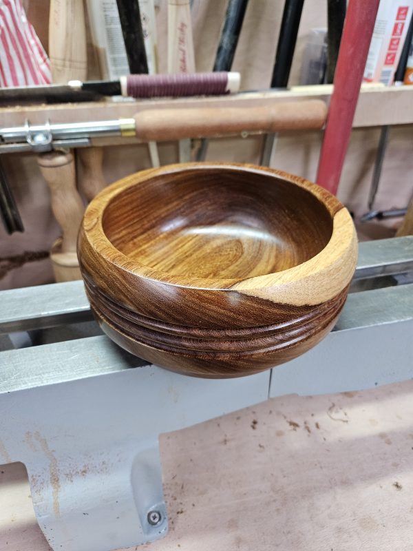 Rare Kiaat Muninga wooden bowl