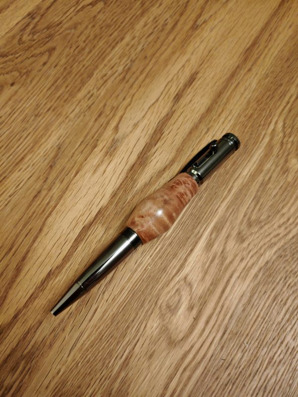 Unique handmade pen made from Brown Malee Burl
