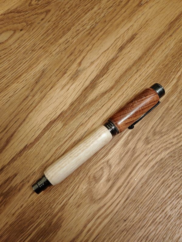 Unique handmade pen made from Rosewood and Ash