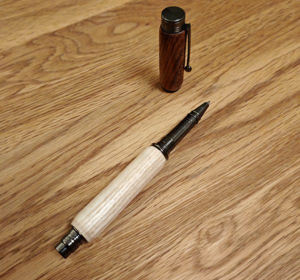 Unique handmade pen made from Rosewood and Ash - Image 3