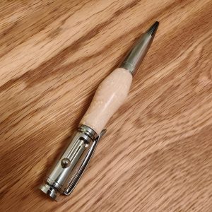 Unique handmade pen made from Birdseye Maple wood